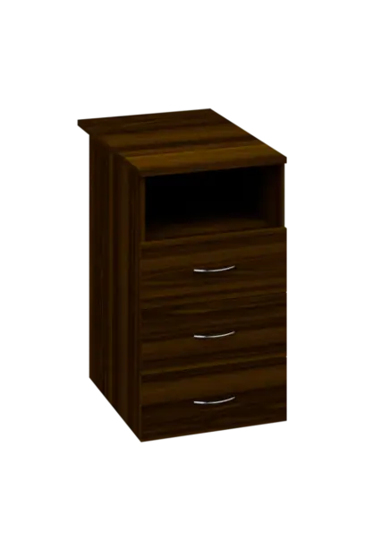 CKC 1 - 74 kontejner přístavný, 3-zásuvkový/nika, deska 18 mm, centrální zámek, ořech královský